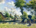 paysage à melleray femme transportant de l’eau à Chevals 1881 Camille Pissarro